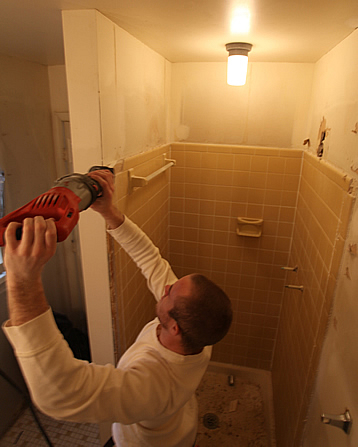 Shower tile removal diy